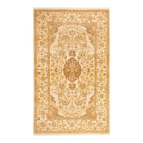 Mogul, One-of-a-Kind Hand-Knotted Area Rug - Ivory, 3' 2" x 5' 1"