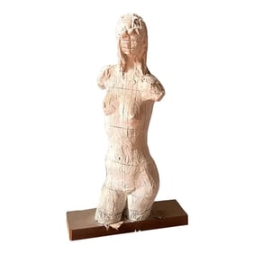 Plaster Female Classical Nude Textured Maquette