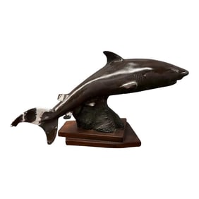 1990s Plaster Shark Sculpture