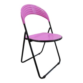 Postmodern Italian Designer Studio Gp Pink Folding Chair, 1980s