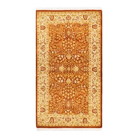 Mogul, One-of-a-Kind Hand-Knotted Area Rug - Orange, 3' 1" x 5' 6"