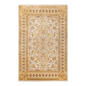 Mogul, One-of-a-Kind Hand-Knotted Area Rug - Ivory, 6' 1" x 9' 5"