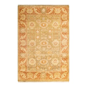 Mogul, One-of-a-Kind Hand-Knotted Area Rug - Green, 4' 7" x 6' 9"