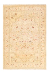 Mogul, One-of-a-Kind Hand-Knotted Area Rug - Ivory, 4' 2" x 6' 1"