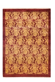 Mogul, One-of-a-Kind Hand-Knotted Area Rug - Red, 4' 2" x 6' 0"