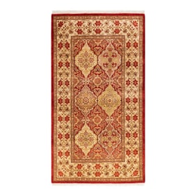 Mogul, One-of-a-Kind Hand-Knotted Area Rug - Orange, 3' 1" x 5' 7"
