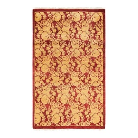Mogul, One-of-a-Kind Hand-Knotted Area Rug - Red, 3' 2" x 5' 3"