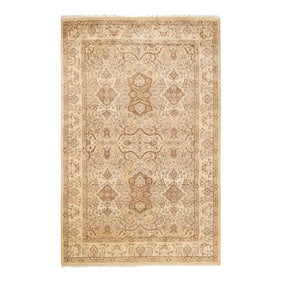 Mogul, One-of-a-Kind Hand-Knotted Area Rug - Yellow, 5' 1" x 8' 0"