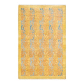 Mogul, One-of-a-Kind Hand-Knotted Area Rug - Green, 4' 1" x 6' 3"