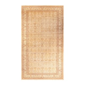Mogul, One-of-a-Kind Hand-Knotted Runner Rug - Ivory, 9' 0" x 16' 2"