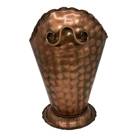 Vintage Gregorian Copper Hammered Vase