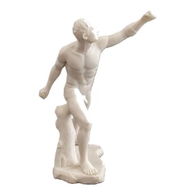 Vintage Gladiator Borghese Statuette Figurine