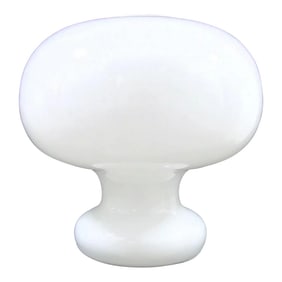 Vintage White Art Glass Mushroom Table Lamp Circa 1960s Attributed to Murano