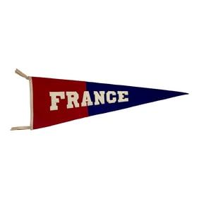 Vintage Felt Pennant Flag - France