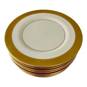 Vintage Mikasa "Harrow" Bone China with Gold Band - Bread Plates- Set of 8