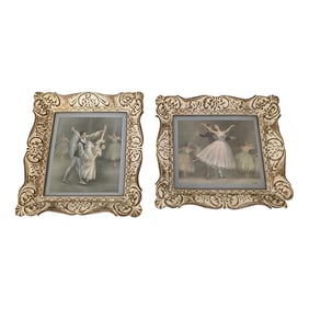 Mid 20th Century Pair of Vintage Framed Ballet Prints