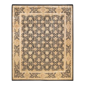 Mogul Hand-Knotted Area Rug - Black , 8' 1" x 10' 0"