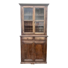 Tall Antique French Walnut Cabinet
