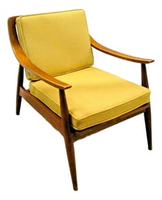 1950s Mid-Century Modern Blade Arm Lounge Chair Attributed to Kofod Larsen
