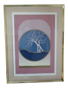 Late 20th Century "Morning Vigil" Abstract Serigraph by Bruce Capra, Framed