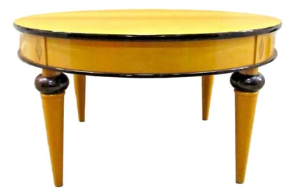1990s Vintage Bombay Company Art Deco Style Round Coffee Table