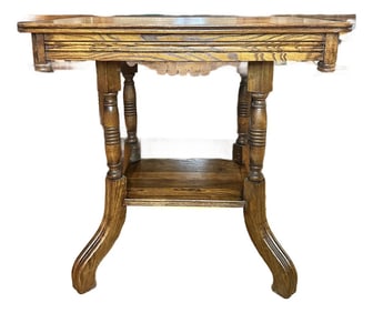 Vintage Eastlake Style Walnut Side Table