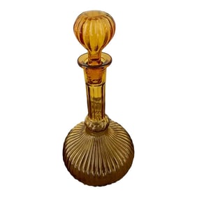 1960s Amber-Colored Decanter - Made in Italy