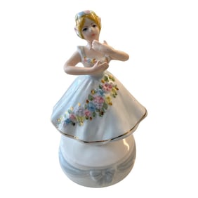 Vintage Schmid Porcelain Ballerina Music Box