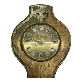 Antique Empire Gold-Tone Decorative Wall Clock