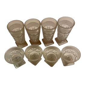 1920s Collection of Eight (8) Antique Depression Glasses