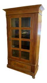 Late 19th Century English Regency Mahogany Glass Front Bookcase