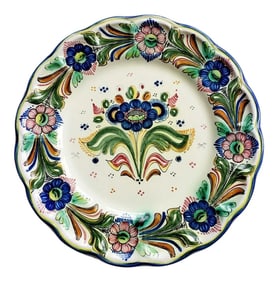1960's Spanish Faience Majolica Charger Plate