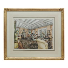 James M. "Jimmy" Steinmeyer Large Watercolor Illustration on Paper