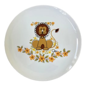 Vintage Child's Lion Plate 1976