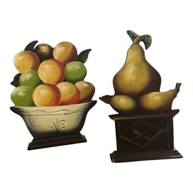 Still Life Fruit Silhouettes by Mann Set of 2