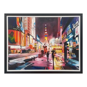 Painting of Times Square Manhattan New York City - Unique Original Art by Contemporary British Artis