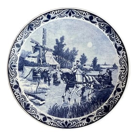 Vintage Original Delfts Blauw Platter Plate