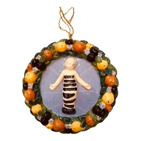 Vintage Della Robbia Plaque / Ornament From Italy