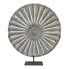 Arteriors Organic Modern Gray Wood Sculpture on Stand