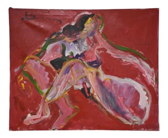 Original Peter Diem Impressionist Nude Painting