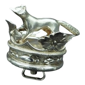 Antique Running Fox Hunt Sterling Silver John James Keith Pitcher Carafe Top Lid Cover 1835