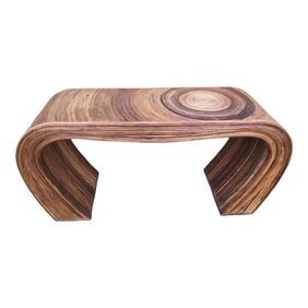 1970s Gabriella Crespi Style Pencil Reed Console Table.