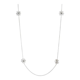 Tiffany & Co Paloma Picasso Flower Necklace Estate Silver 27" Long Chain