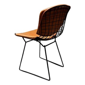 1970s Harry Bertoia for Knoll Black Wire Side Chair