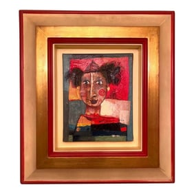 Yoel Bennarouche Original Painting "˜Le Regard De L'enfant' (The Gaze of a Child)
