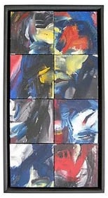 Eight-Piece Abstract Oil Painting on Canvas