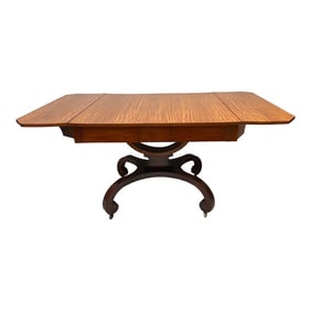 Early 19th Century Scandinavian Satinwood Drop Leaf Writing Table