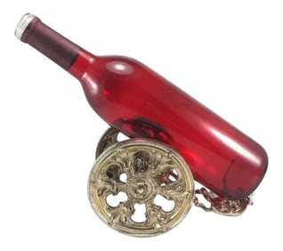 Kaser & Walter 800 Silver Bottle Cannon / Wine Bottle Holder
