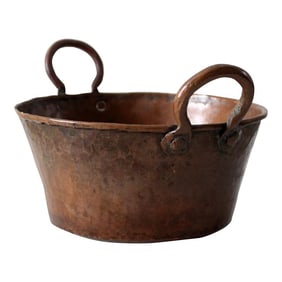 Antique Hammered Copper Kettle Pot