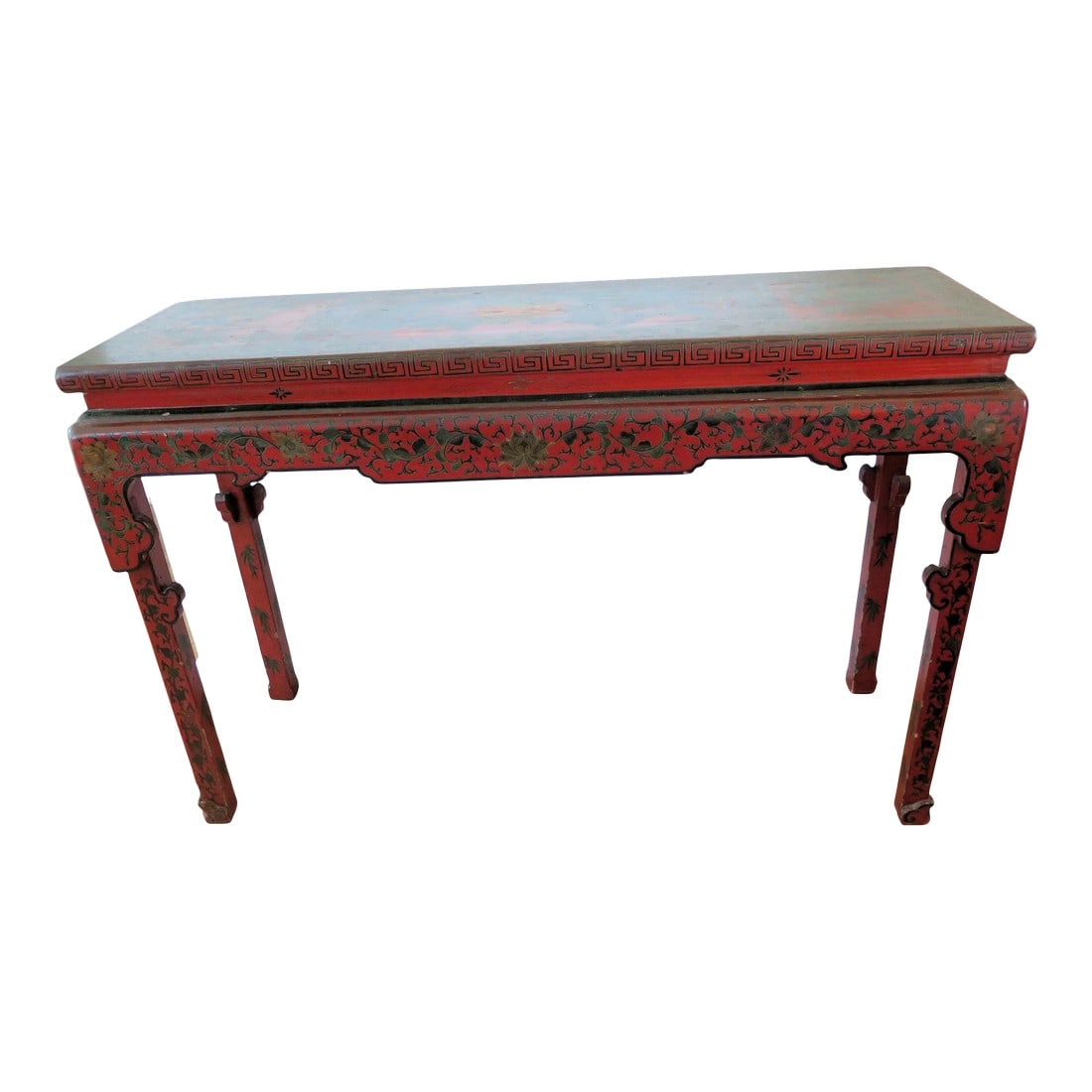 Large 1850s Chinoiserie Console With Original Finish Untouched (1 of 10)